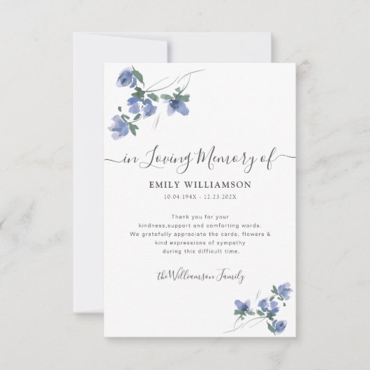 Blumenbeerdigung danke (Vorderseite)