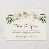 Blumenbeerdigung Danke, Note Card Dankeskarte (Vorne/Hinten)