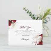 Blumenbeerdigung Dankeschön-Karte Dankeskarte (Stehend Vorderseite)