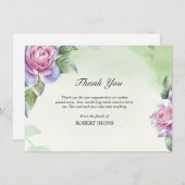 Blumenbeerdigung Dankeschön-Karte Dankeskarte (Vorne/Hinten)