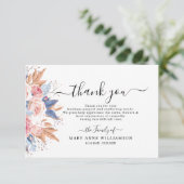 Blumenbeerdigung Dankeschön-Karte Dankeskarte (Stehend Vorderseite)