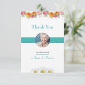 Blumenbeerdigung Dankeschön-Karte Dankeskarte (Stehend Vorderseite)