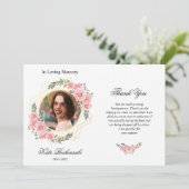 Blumenbeerdigung Dankeschön-Karte Dankeskarte (Stehend Vorderseite)