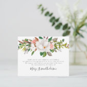 Blumenbeerdigung Dankeskarte (Stehend Vorderseite)