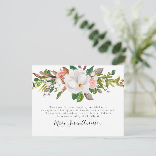 Blumenbeerdigung Dankeskarte (Stehend Vorderseite)