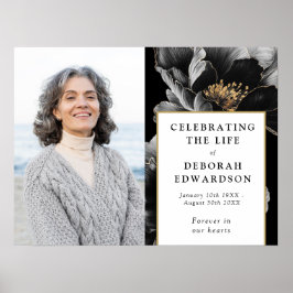 Blumenbeerdigung zum Foto des Lebens Poster