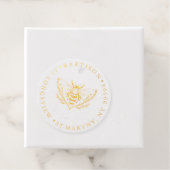 Blumenbeere RUND RÜCKSENDEADRESSE RUBBER BRIEFMARK Geschenkanhänger (Mit Box)