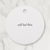 Blumenbeere RUND RÜCKSENDEADRESSE RUBBER BRIEFMARK Geschenkanhänger (Rückseite)