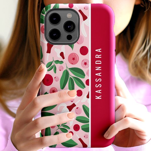 Blumenbeeren - Personalisierter Name Case-Mate iPhone Hülle