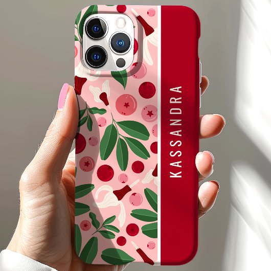 Blumenbeeren - Personalisierter Name Case-Mate iPhone Hülle