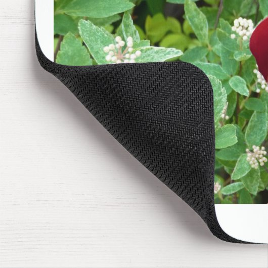 Blumenbeet im Frühjahr Mousepad (Ecke)