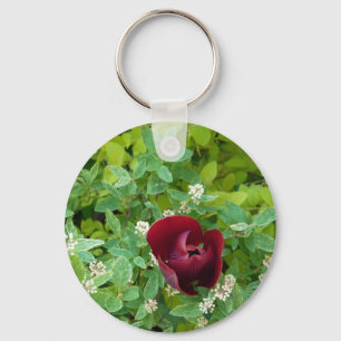 Blumenbeet im Frühjahr Schlüsselanhänger