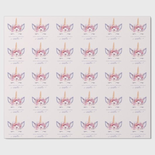 Blumenbeete im Wasser Weihnachten Geschenkpapier (Flach)