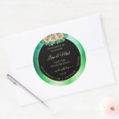 Blumenbeete Rose Aquamarines Umweltzeichen Runder Aufkleber (Umschlag)