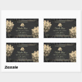 Blumenbeete Rose Rustikale Markierungen für schwar Rechteckiger Aufkleber (Blatt)