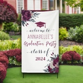 Blumenbeete und Creme Abschluss Willkommen Banner