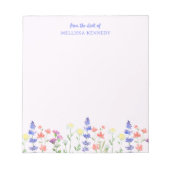 Blumenbeete Wildblumen vom Schreibtisch aus Notizblock (Vorderseite)