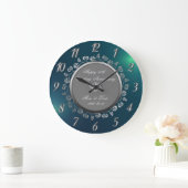 Blumenbeete Wirbel, Grüne 50. Hochzeitstag Große Wanduhr (Zuhause)