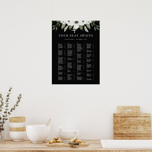 Blumenbehängung Poster (Küche)