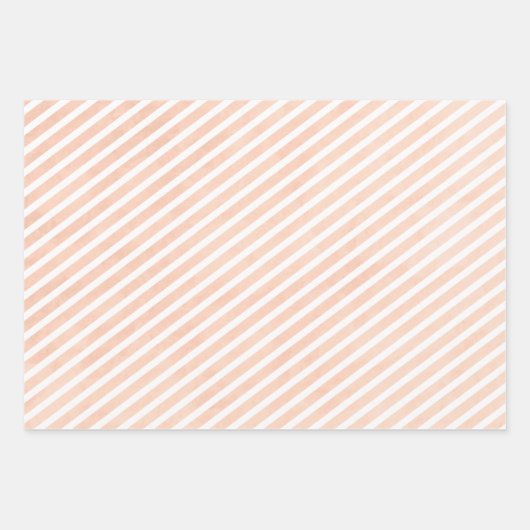 Blumenbeige Blush auf rosa Hochzeit Geschenkpapier Set (Vorderseite 3)