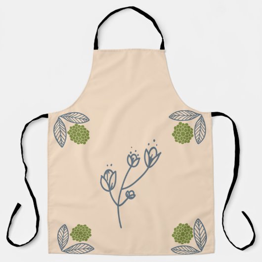 Blumenbeige Schürze (Vorderseite)