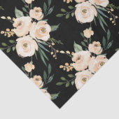 Blumenbeige Schwarzzündpapier Seidenpapier (Detail)