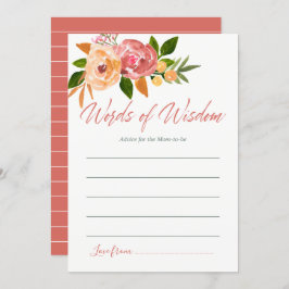 Blumenbeilage für Mama Babydusche Einladung