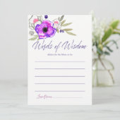 Blumenbeilage für Mama Babydusche Einladung (Stehend Vorderseite)