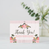 Blumenbekleidung Boutique Danke Postkarte (Stehend Vorderseite)