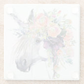 Blumenbekleidung Glasuntersetzer (Rückseite)