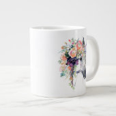 Blumenbekleidung Jumbo-Tasse (Vorderseite Rechts)