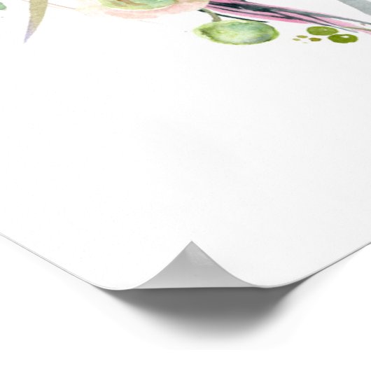 Blumenbekleidung Poster (Ecke)