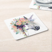 Blumenbekleidung Rechteckiger Pappuntersetzer (angewinkelt)