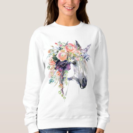 Blumenbekleidung Sweatshirt (Vorderseite)