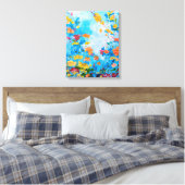 Blumenbemalte Leinwand (Insitu (Schlafzimmer))