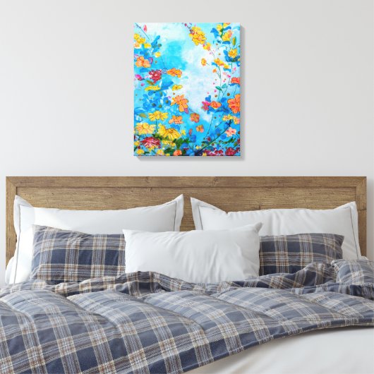 Blumenbemalte Leinwand (Insitu (Schlafzimmer))