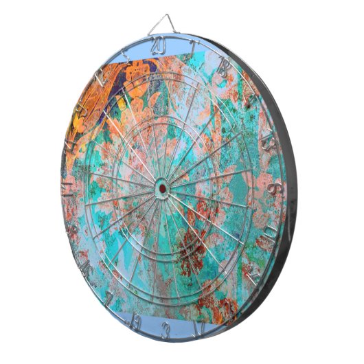 Blumenbemalung Dartscheibe (Vorderseite rechts)