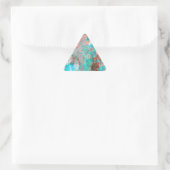 Blumenbemalung Dreieckiger Aufkleber (Tasche)