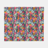 Blumenbemalung Fleecedecke (Vorderseite (Horizontal))