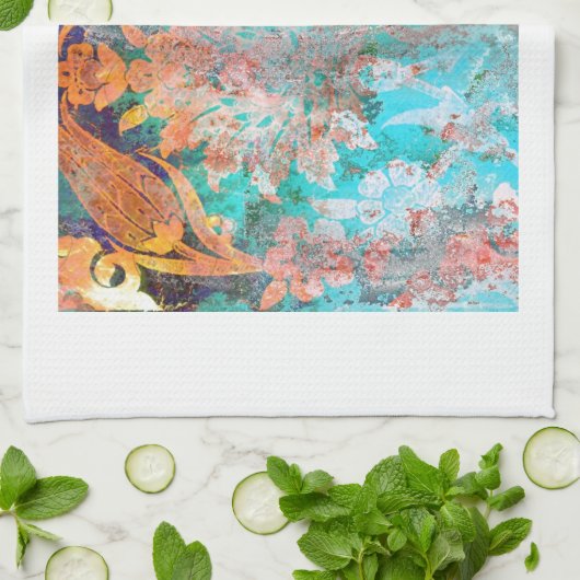 Blumenbemalung Handtuch (Gefaltet)