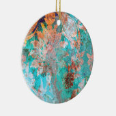 Blumenbemalung Keramikornament (Rechts)