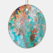 Blumenbemalung Keramikornament (Links)