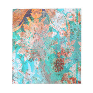 Blumenbemalung Notizblock