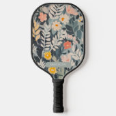 Blumenbemalung Personalisiert modern Pickleball Schläger (Vorderseite)