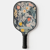 Blumenbemalung Personalisiert modern Pickleball Schläger (Rückseite)