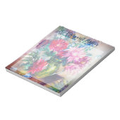 Blumenbemalung personalisiert notizblock (Rotiert)