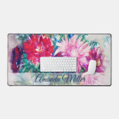 Blumenbemalung personalisiert schreibtischunterlage (Tastatur & Maus)