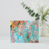 Blumenbemalung Postkarte (Stehend Vorderseite)