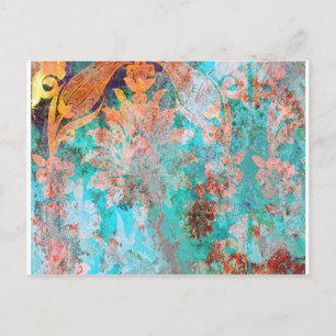 Blumenbemalung Postkarte