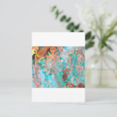 Blumenbemalung Postkarte (Stehend Vorderseite)